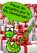 Serpent jolly pour une fête d'anniversaire